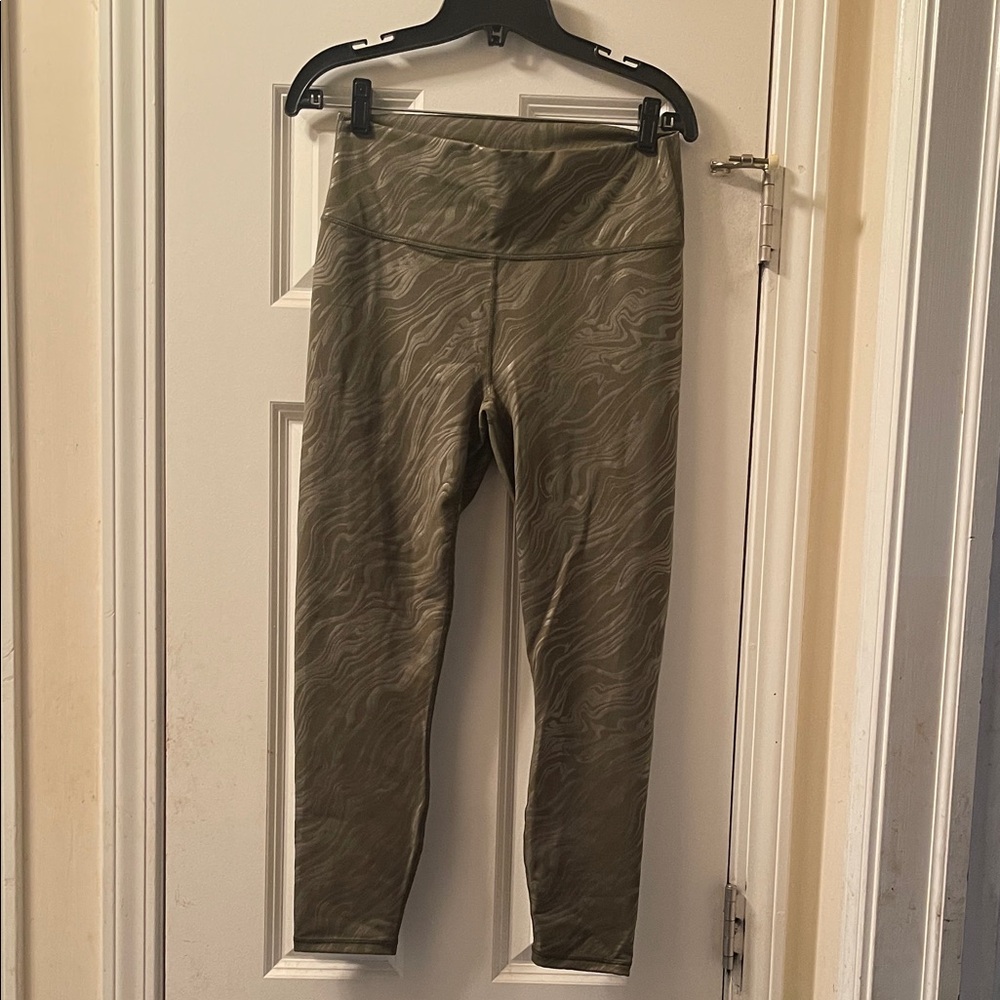 Fabletics olive Green Patterned Leggings